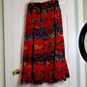 Summer time! multicolor,one size fix all, gypsy skirt Westbound brand.